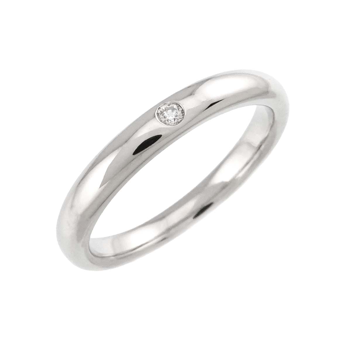 Stacking Band Ring Diamond 1P Platinum Size4.75-5(US)