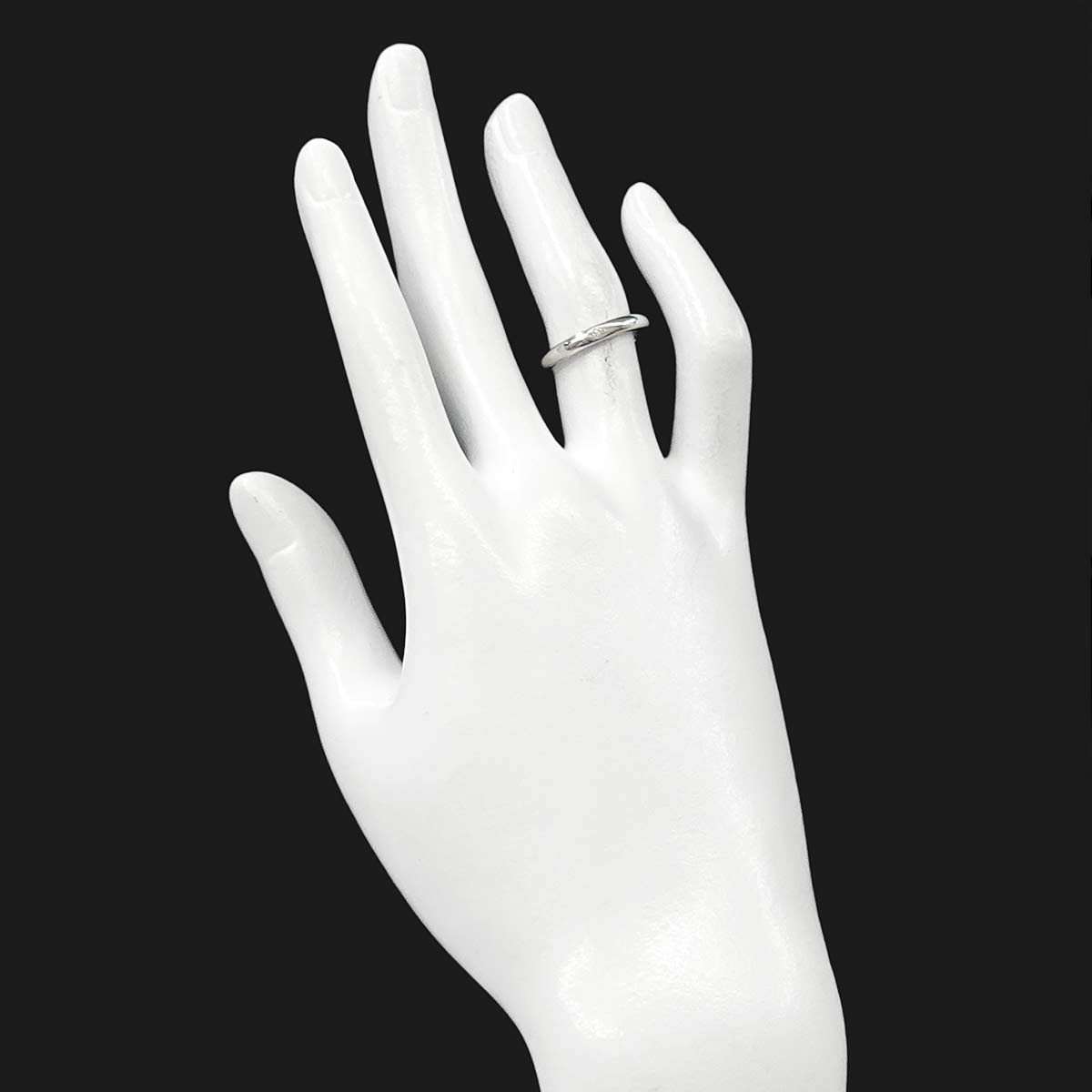 Stacking Band Ring Diamond 1P Platinum Size4.75-5(US)