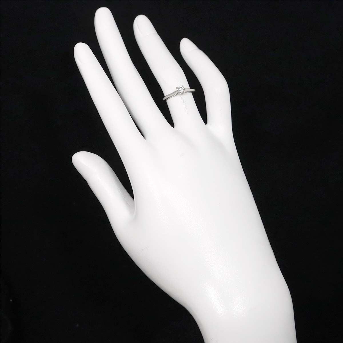 Diamond 0.23ct E/VVS2/3EX Ring Pt Platinum size47 4(US)