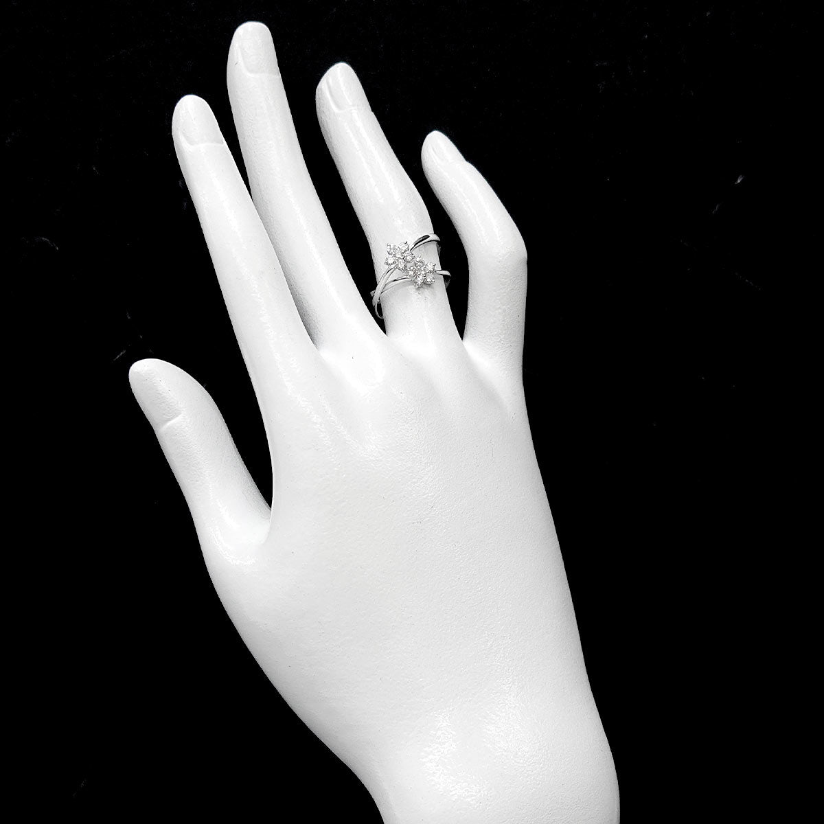 Diamond 0.40ct Ring 18K WG 750 Size5.75-6(US)