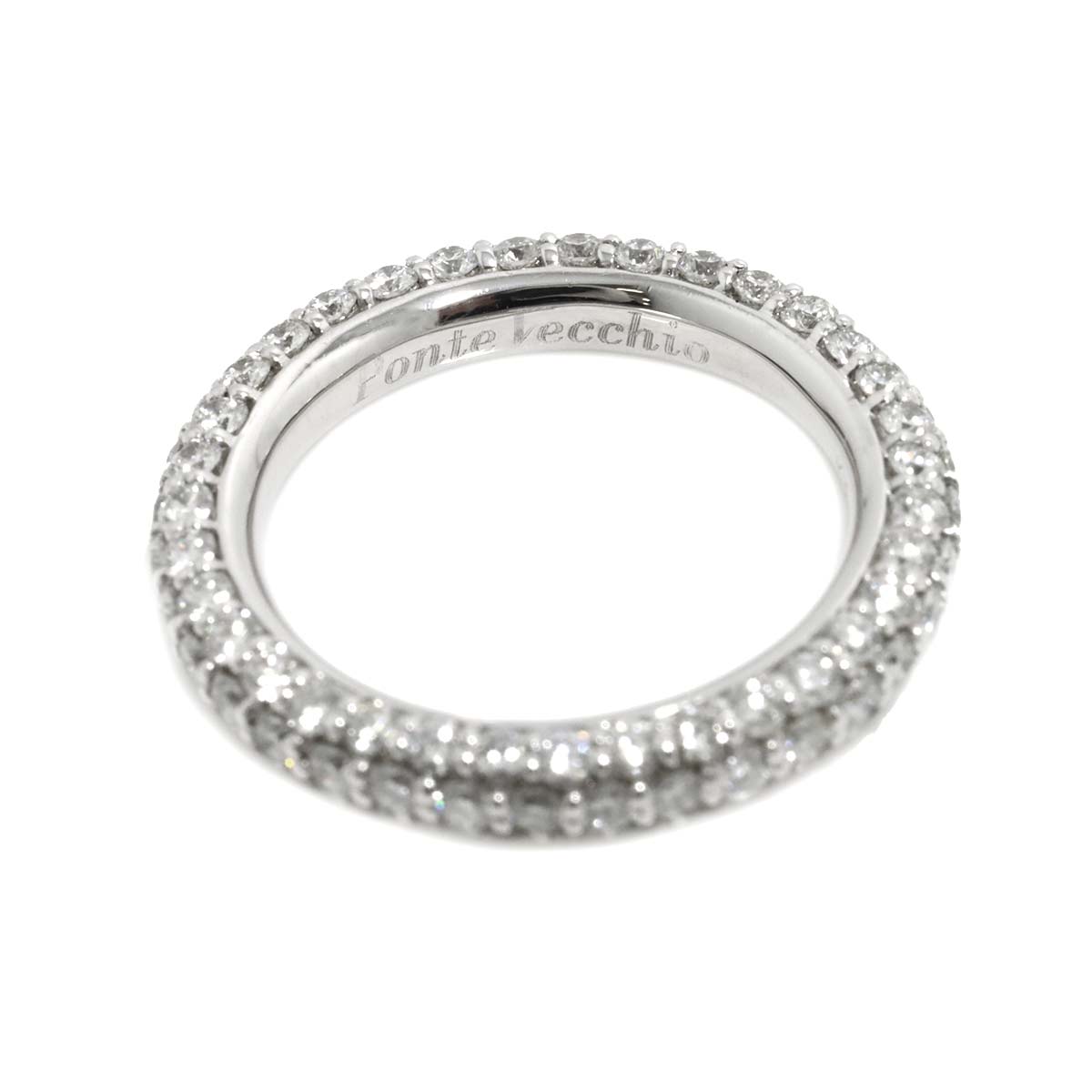 Diamond 1.38ct Ring 18K WG 750 Size3.25(US)