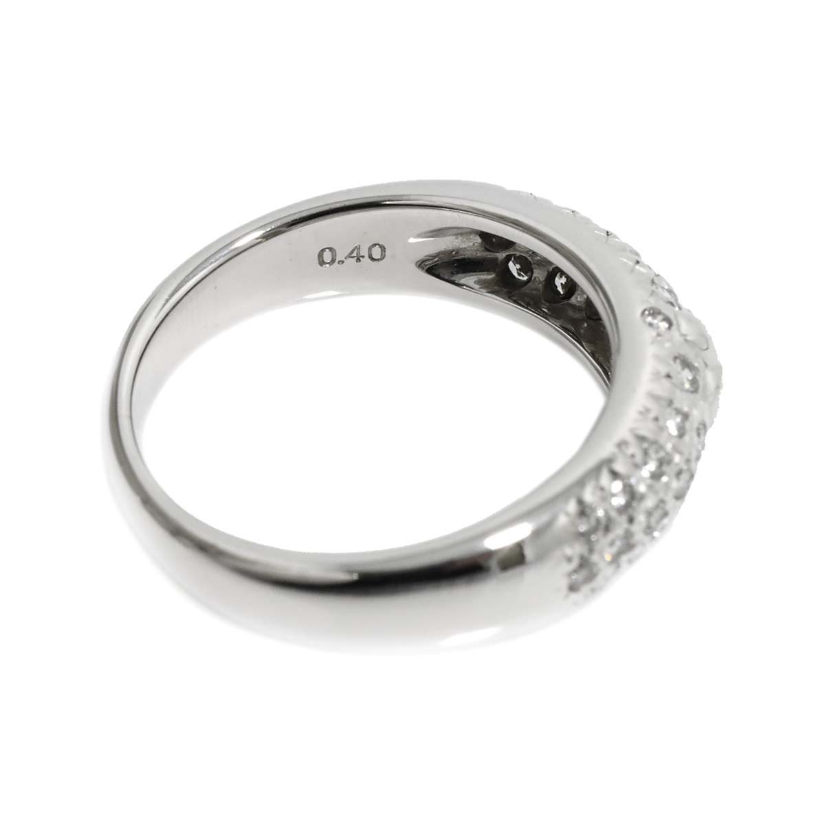 Diamond 0.40ct Ring 14K White Gold 585 Size6.25-6.5(US)