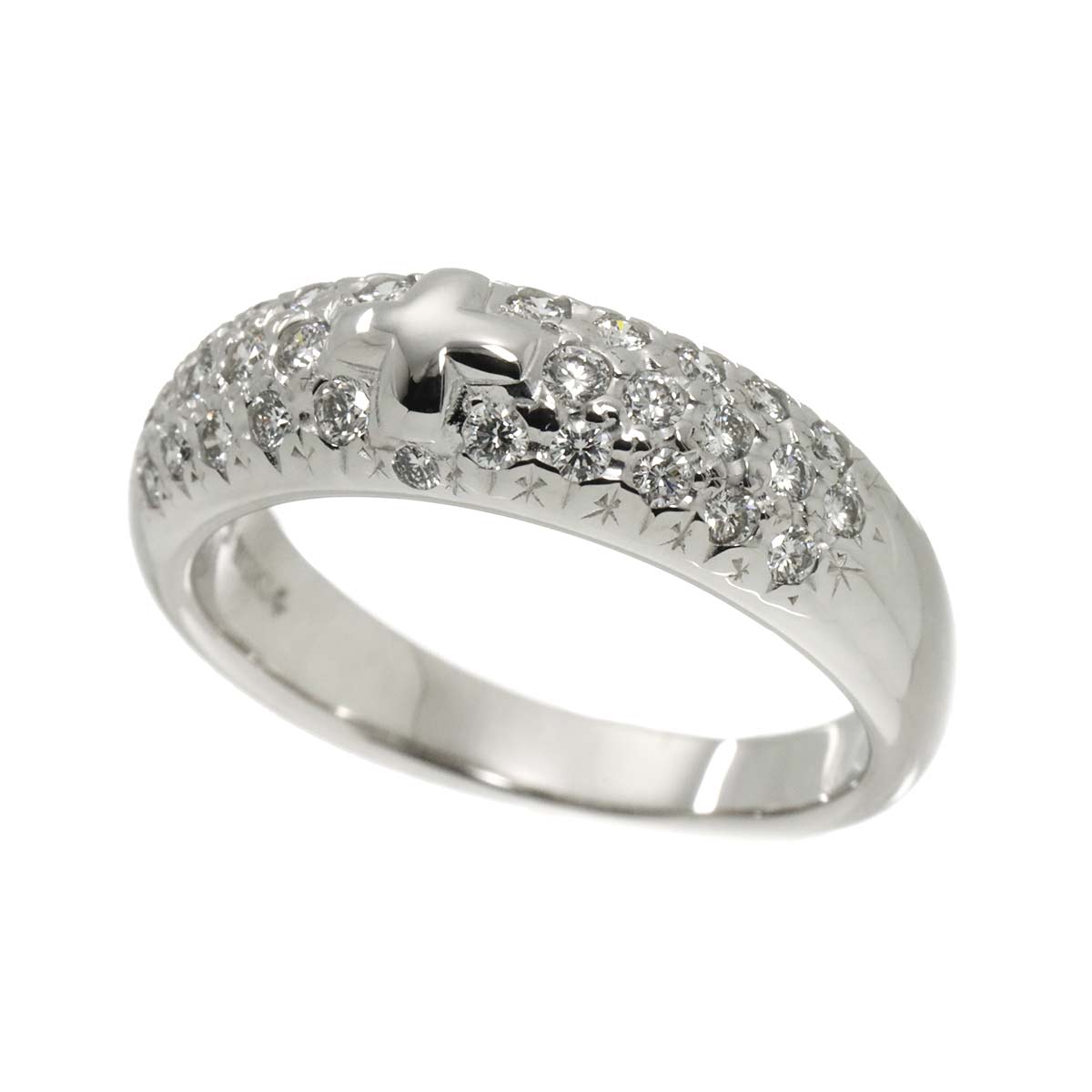 Diamond 0.40ct Ring 14K White Gold 585 Size6.25-6.5(US)
