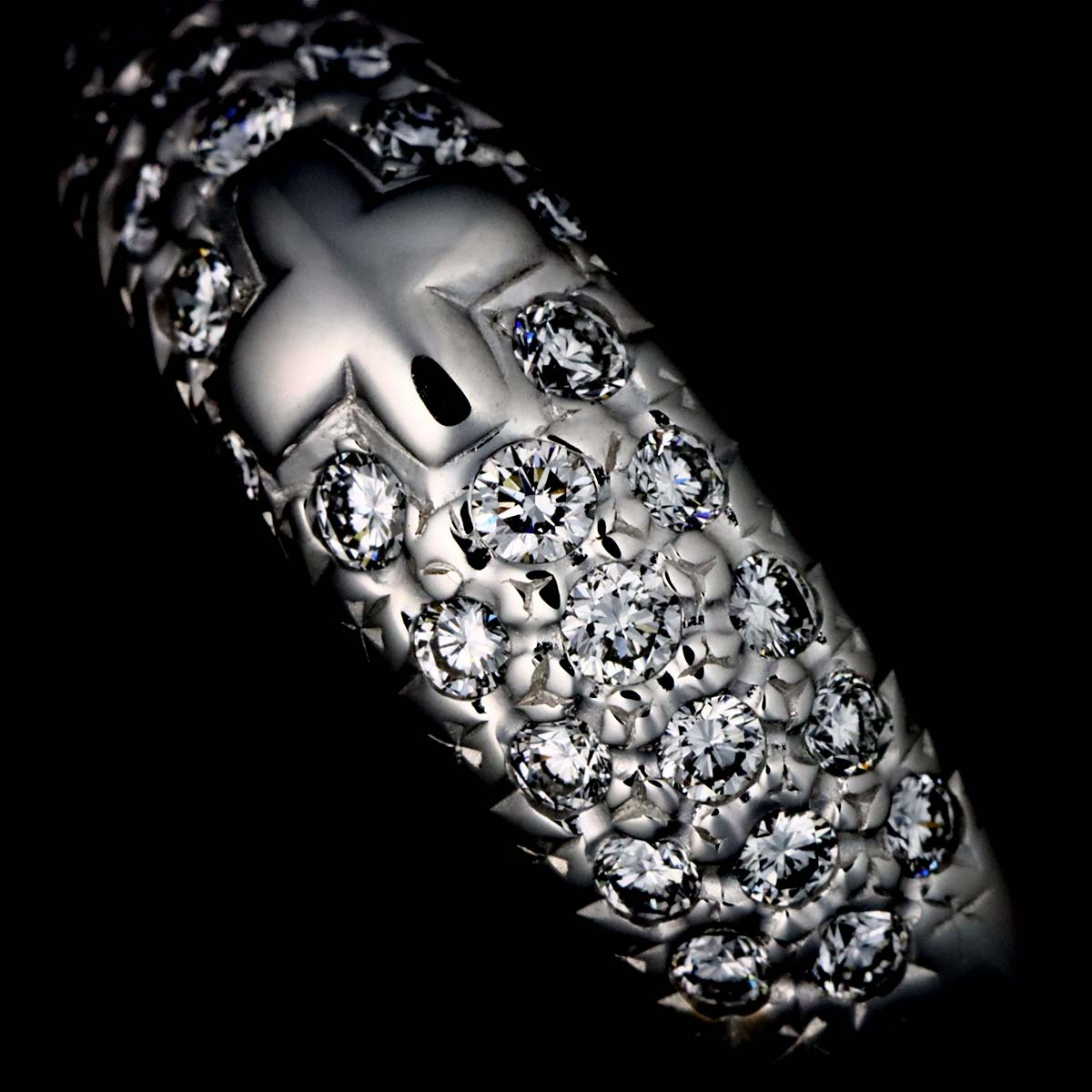 Diamond 0.40ct Ring 14K White Gold 585 Size6.25-6.5(US)