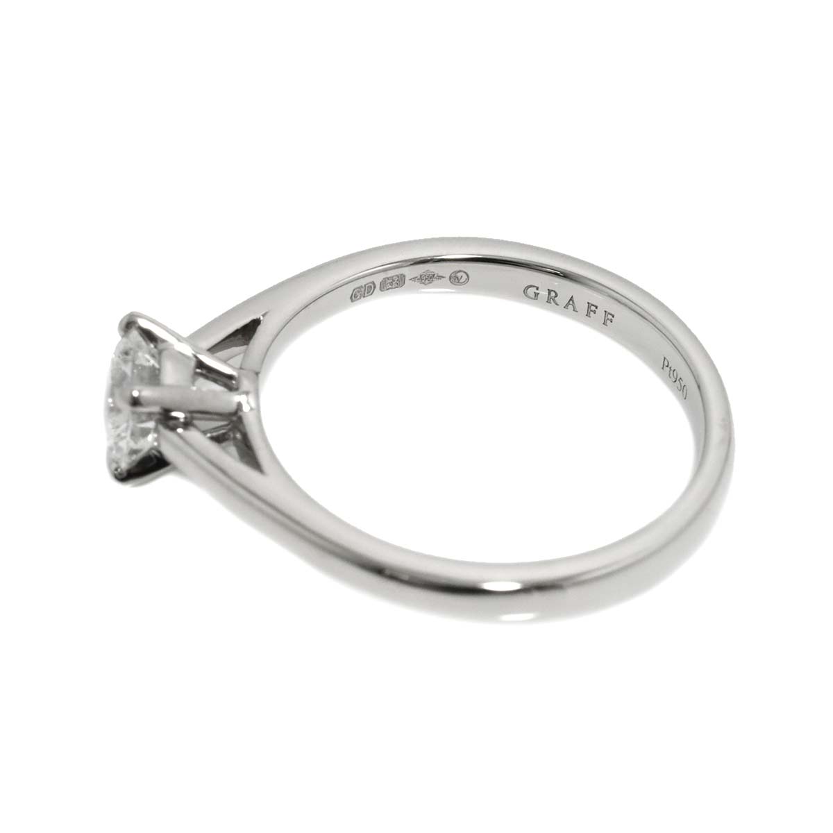 Diamond 0.50ct G/VVS1/3EX Ring Pt Platinum Size5-5.25(US)