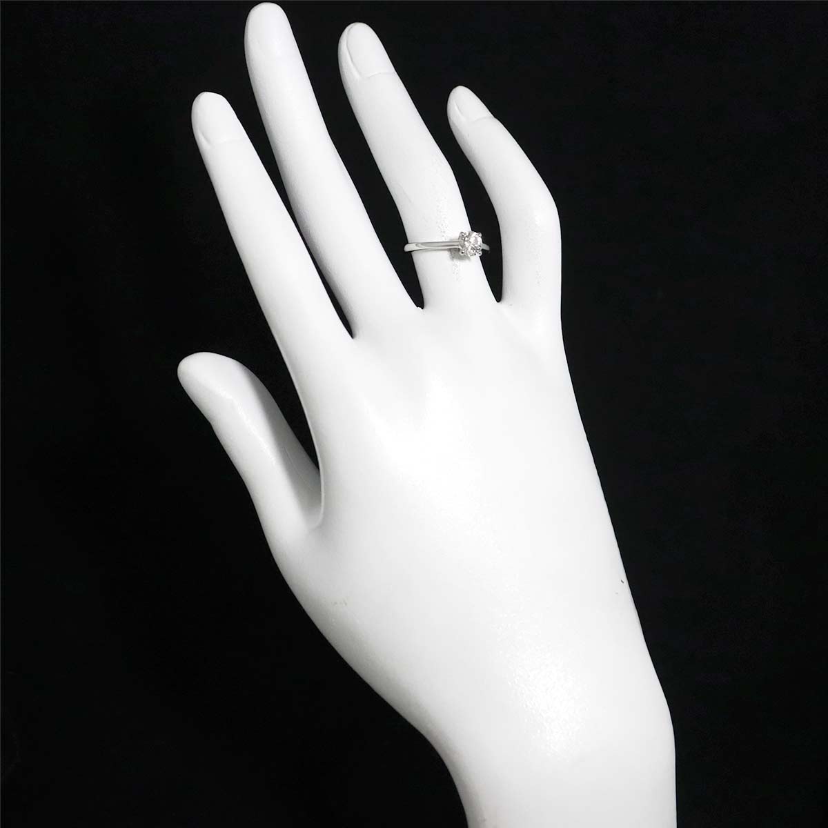 Diamond 0.50ct G/VVS1/3EX Ring Pt Platinum Size5-5.25(US)