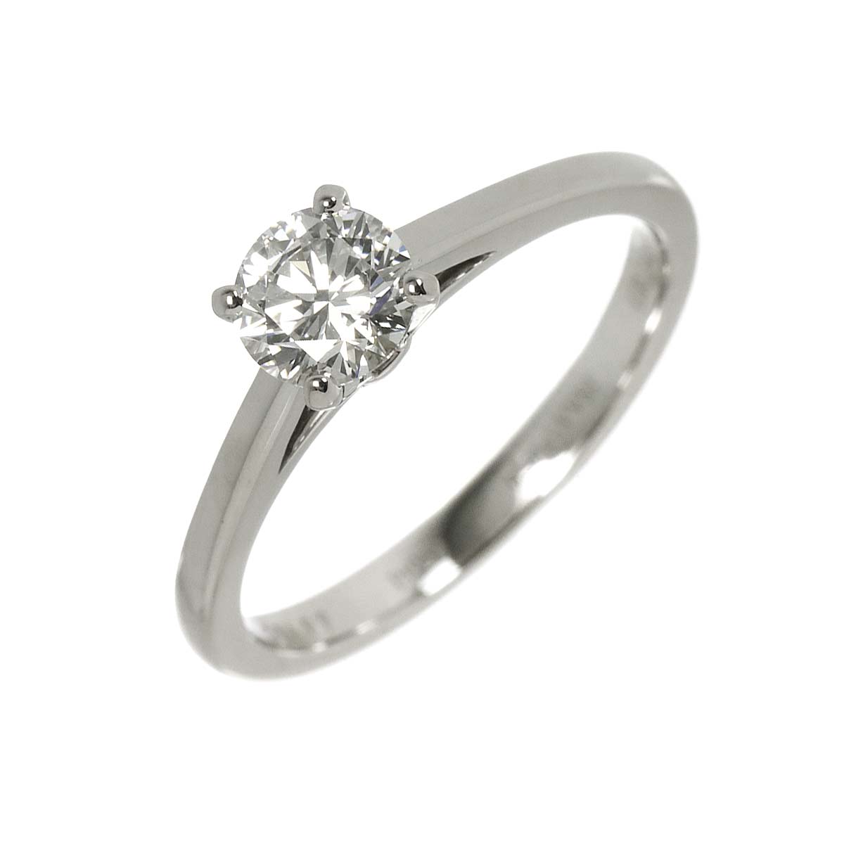 Diamond 0.50ct G/VVS1/3EX Ring Pt Platinum Size5-5.25(US)