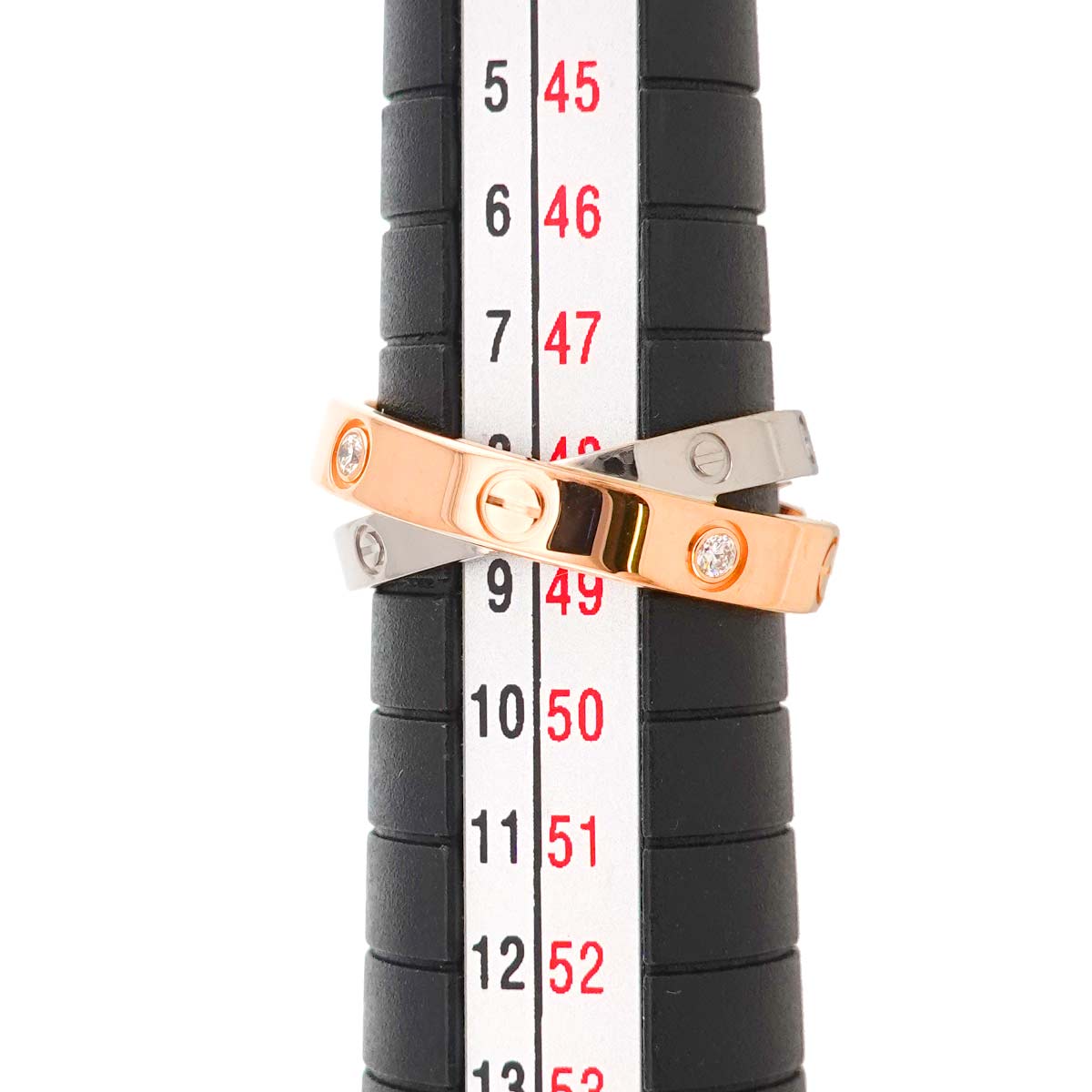 Be LOVE Diamond 6P Ring 18K WG PG 750 Size48 4.5-4.75(US)