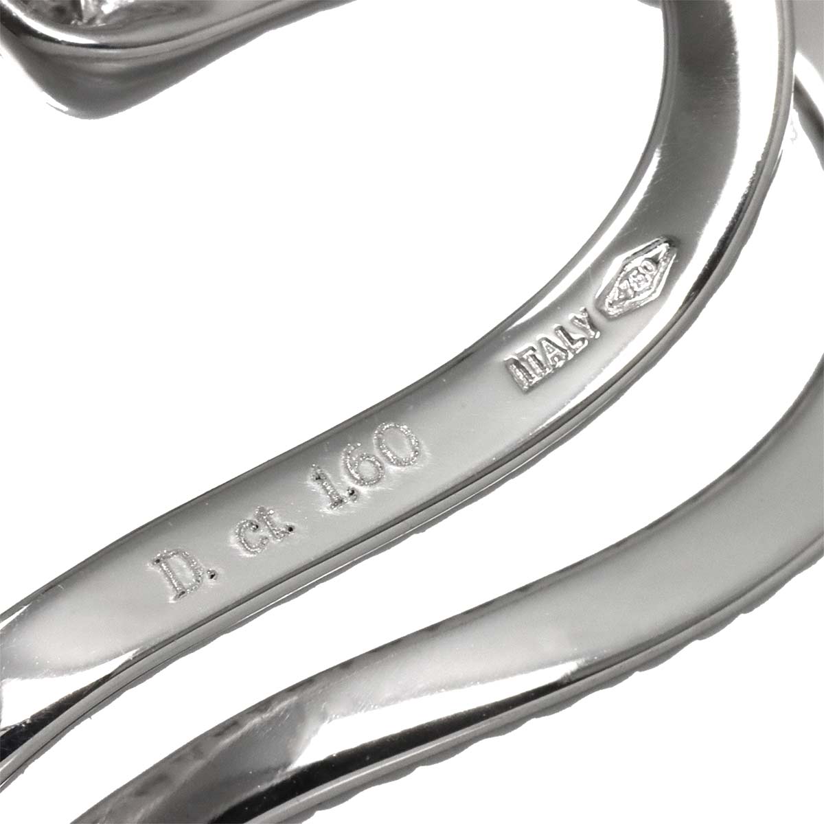 Heart motif Diamond 1.60ct Necklace 18K White Gold 750