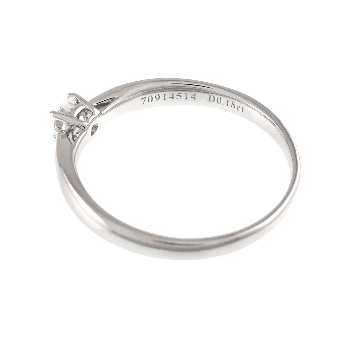 Harmony Diamond 0.18ct E/VS1/3EX Ring Pt Size5.25(US)