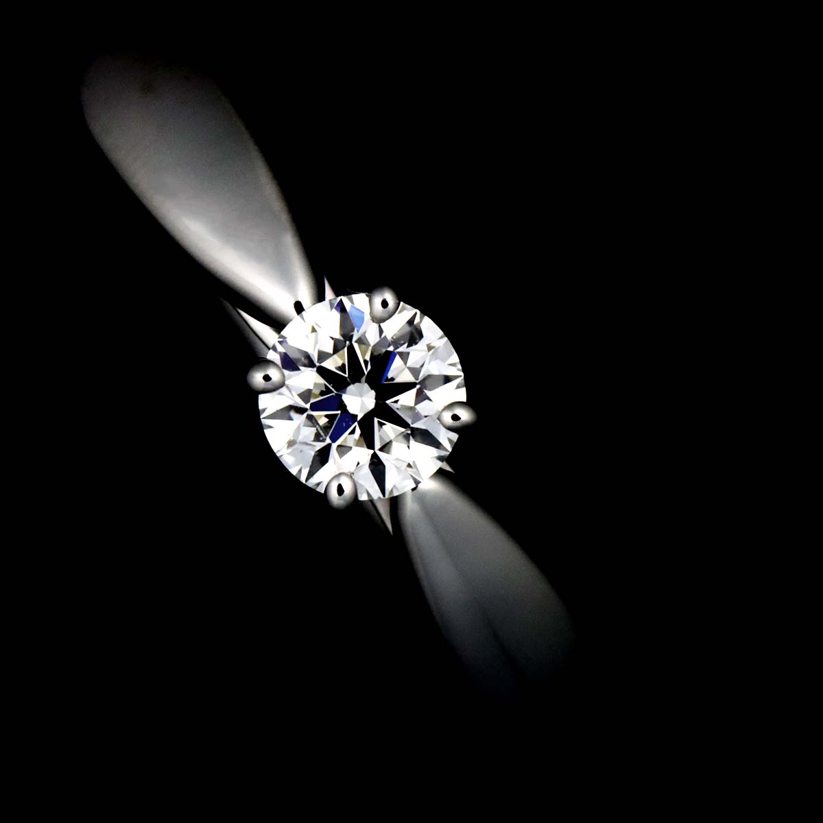Harmony Diamond 0.18ct E/VS1/3EX Ring Pt Size5.25(US)