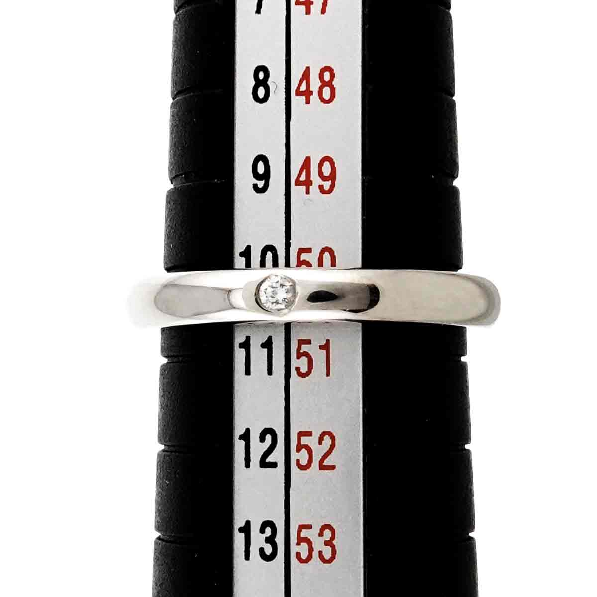 Stacking Band Ring Diamond 1P Platinum Size5.25(US)