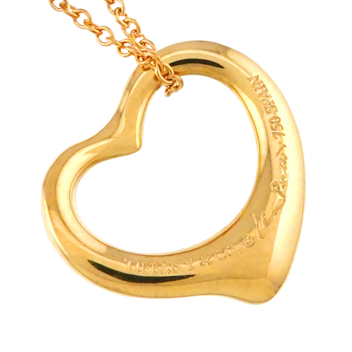Open Heart Necklace 18K Yellow Gold 750