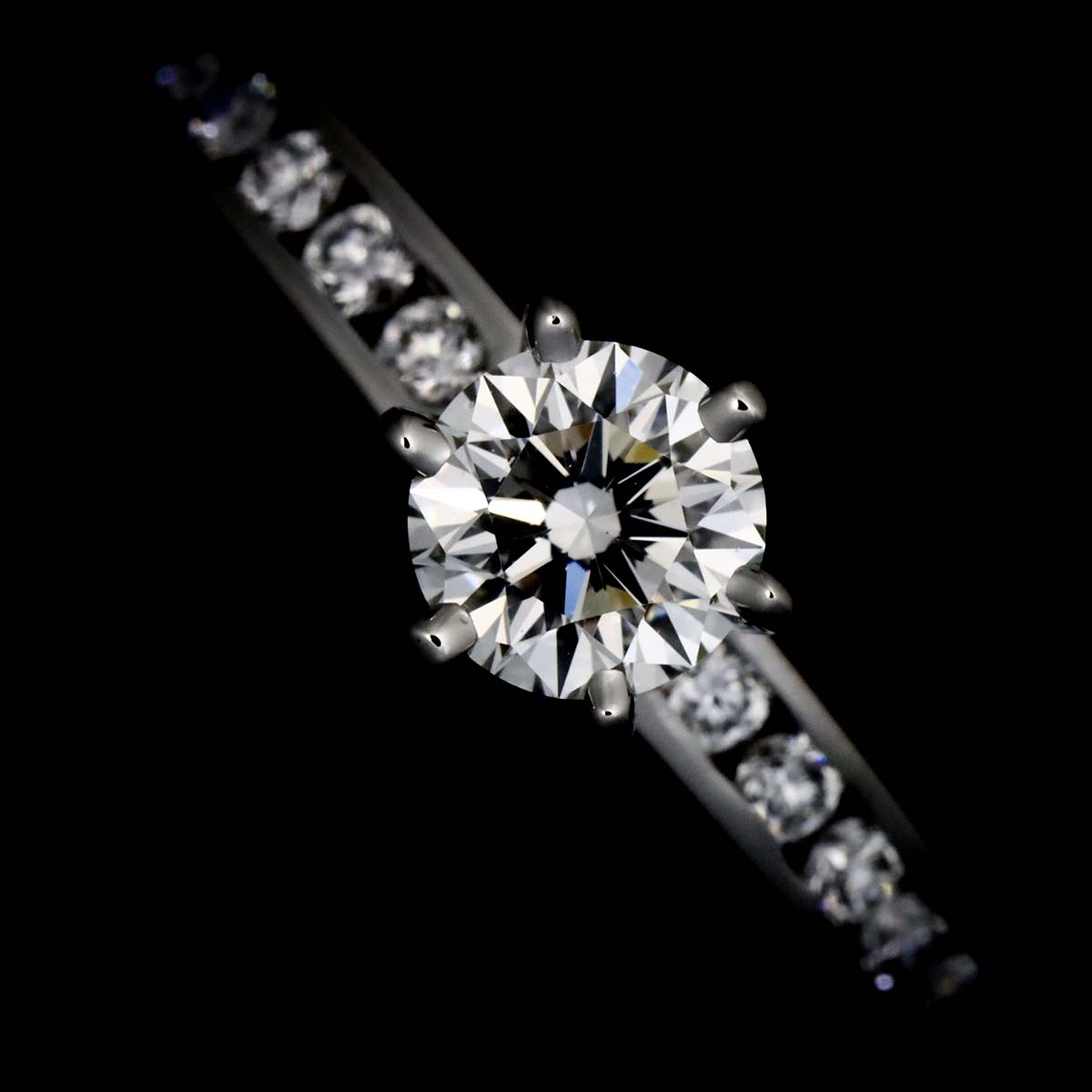 Diamond 0.42ct G/VS1/EX Ring Pt size4.5(US)