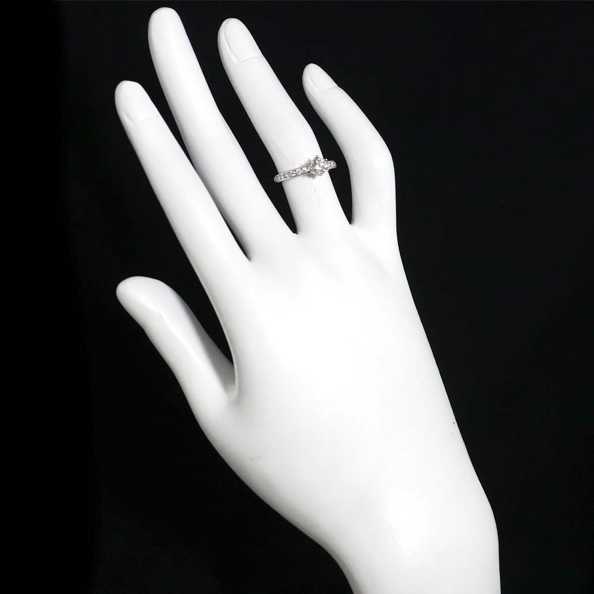 Diamond 0.42ct G/VS1/EX Ring Pt size4.5(US)