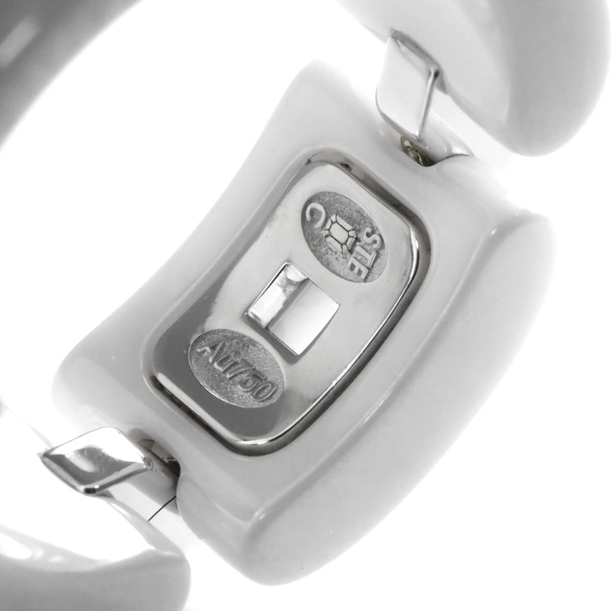 ULTRA Wide Ring Ceramic 18K WG 750 Size47 4-4.5(US)