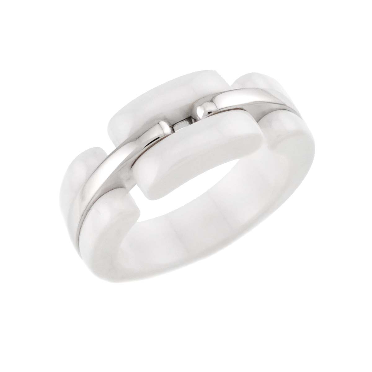 ULTRA Wide Ring Ceramic 18K WG 750 Size47 4-4.5(US)
