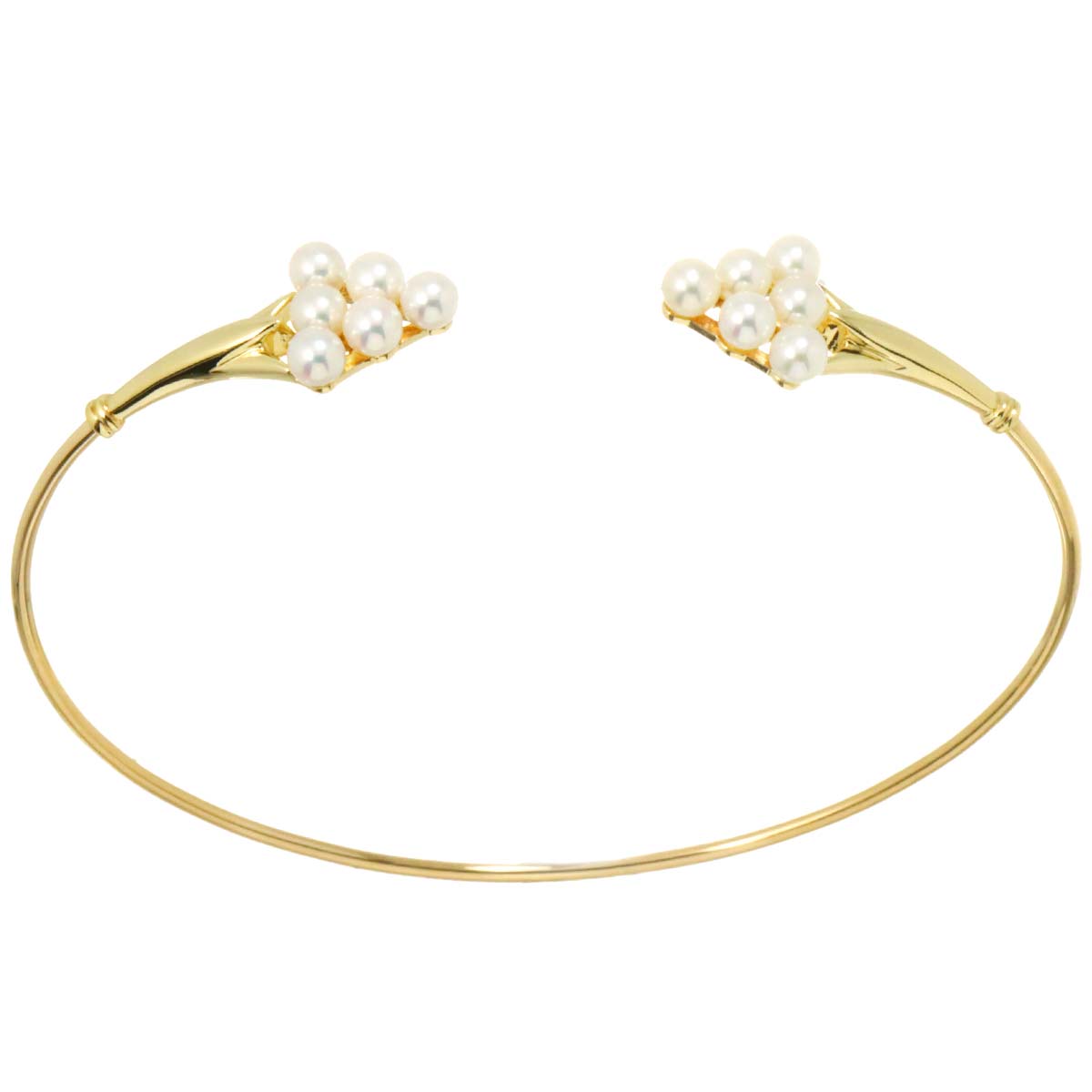 Baby Pearl 3.3mm Bangle Bracelet 18K YG 750