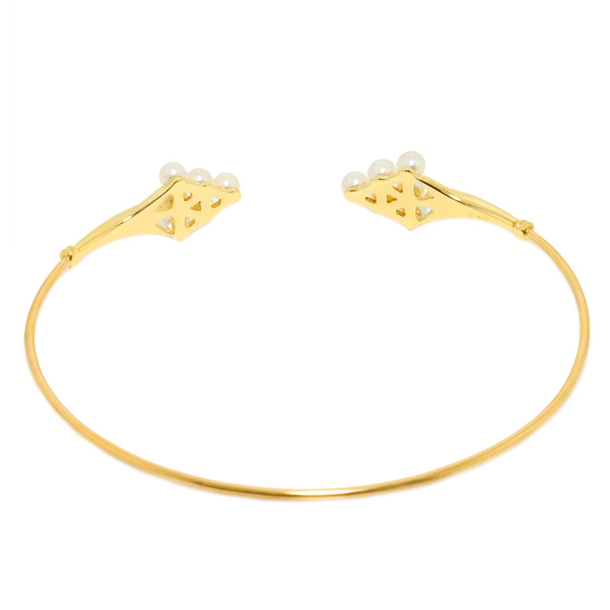 Baby Pearl 3.3mm Bangle Bracelet 18K YG 750