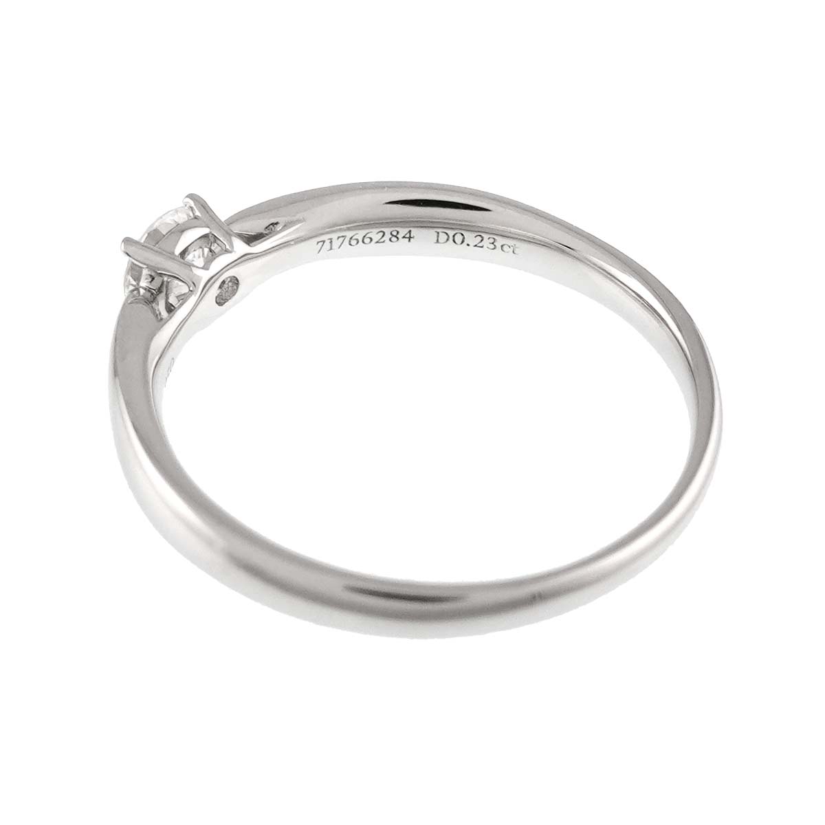 Diamond 0.23ct G/VVS1/3EX Ring Pt Platinum Size6(US)