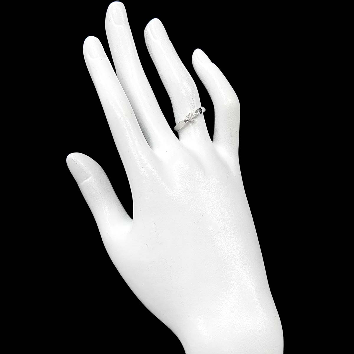 Diamond 0.23ct G/VVS1/3EX Ring Pt Platinum Size6(US)