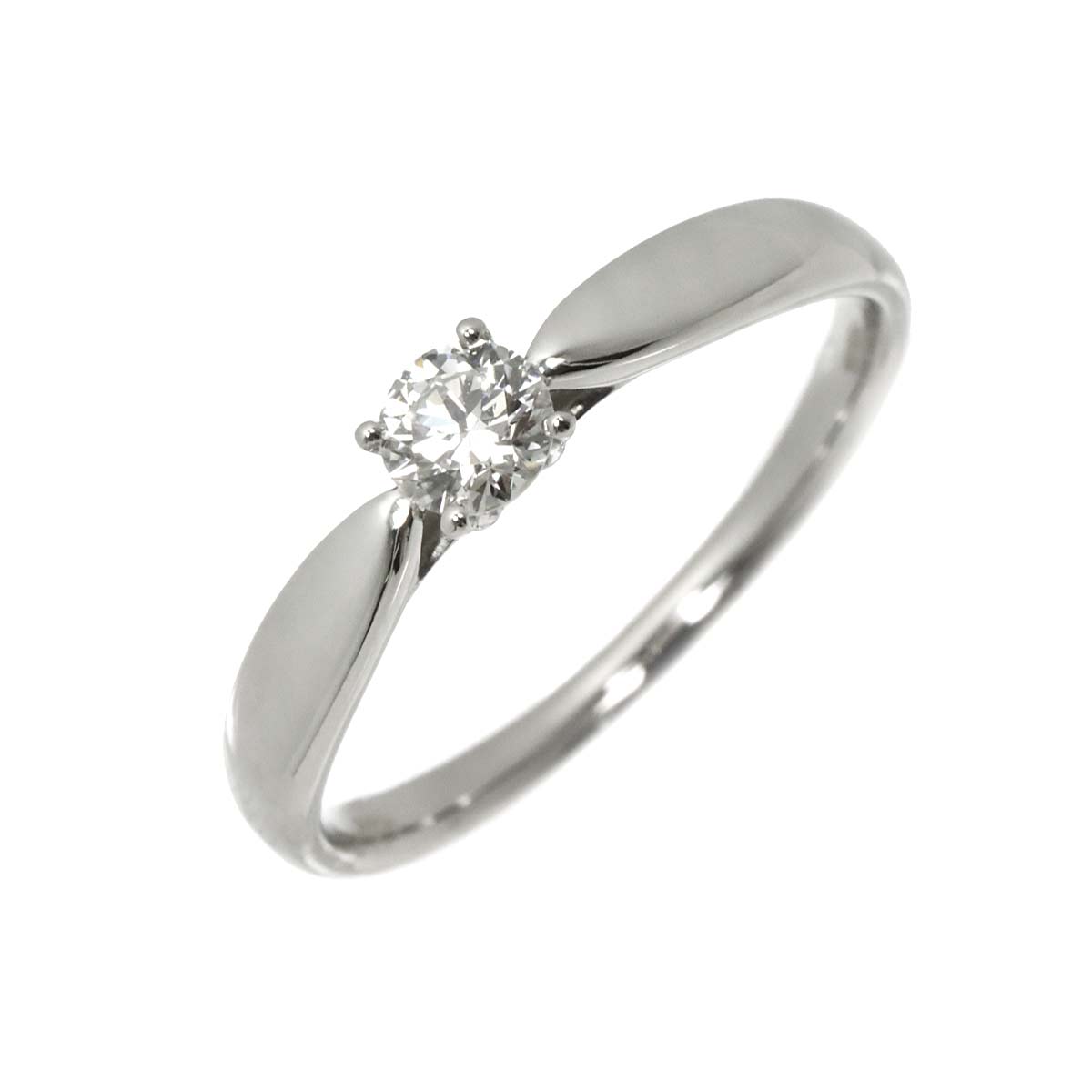 Diamond 0.23ct G/VVS1/3EX Ring Pt Platinum Size6(US)
