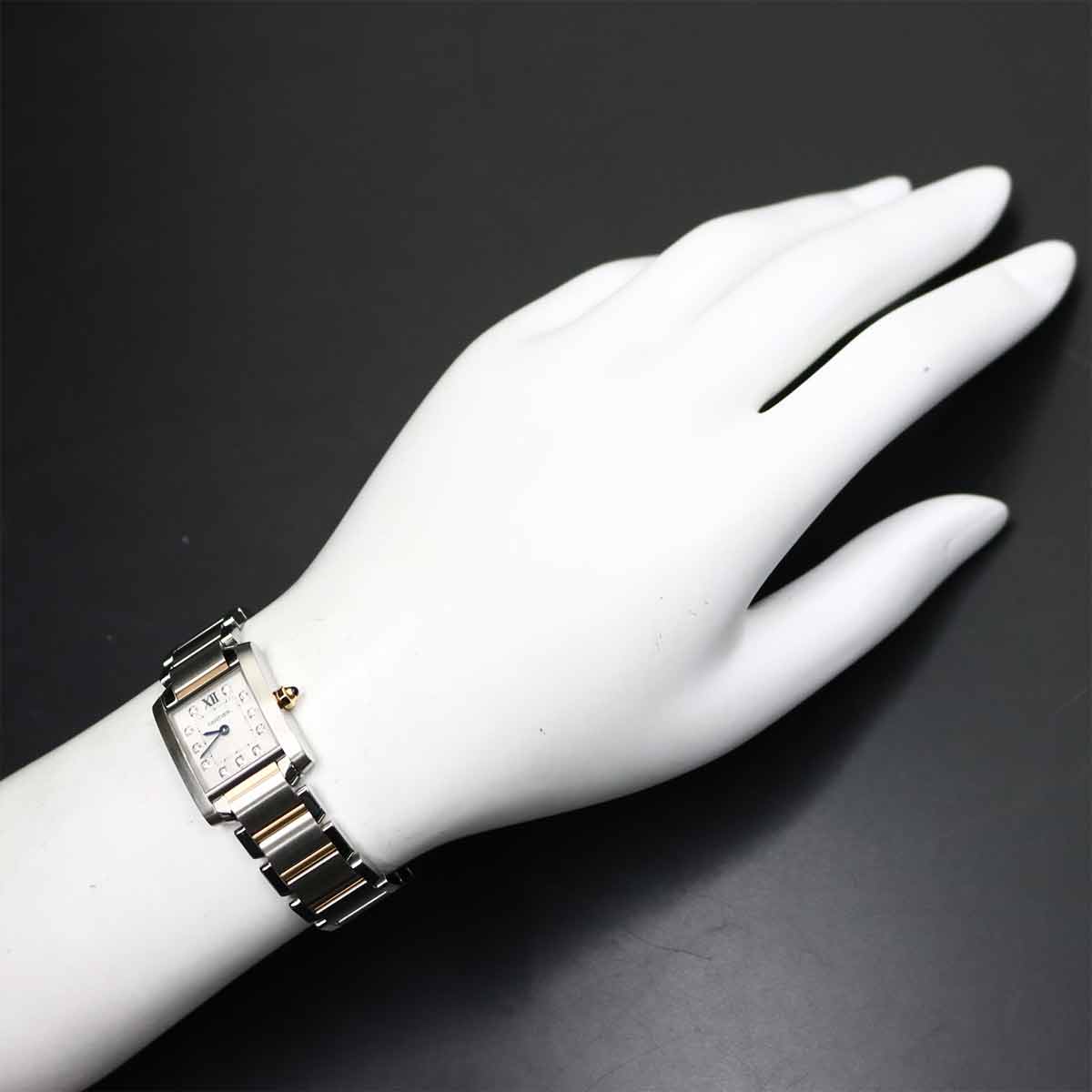 Tank Francaise SM WE110004 11P Diamond PG Silver Dial Ladies