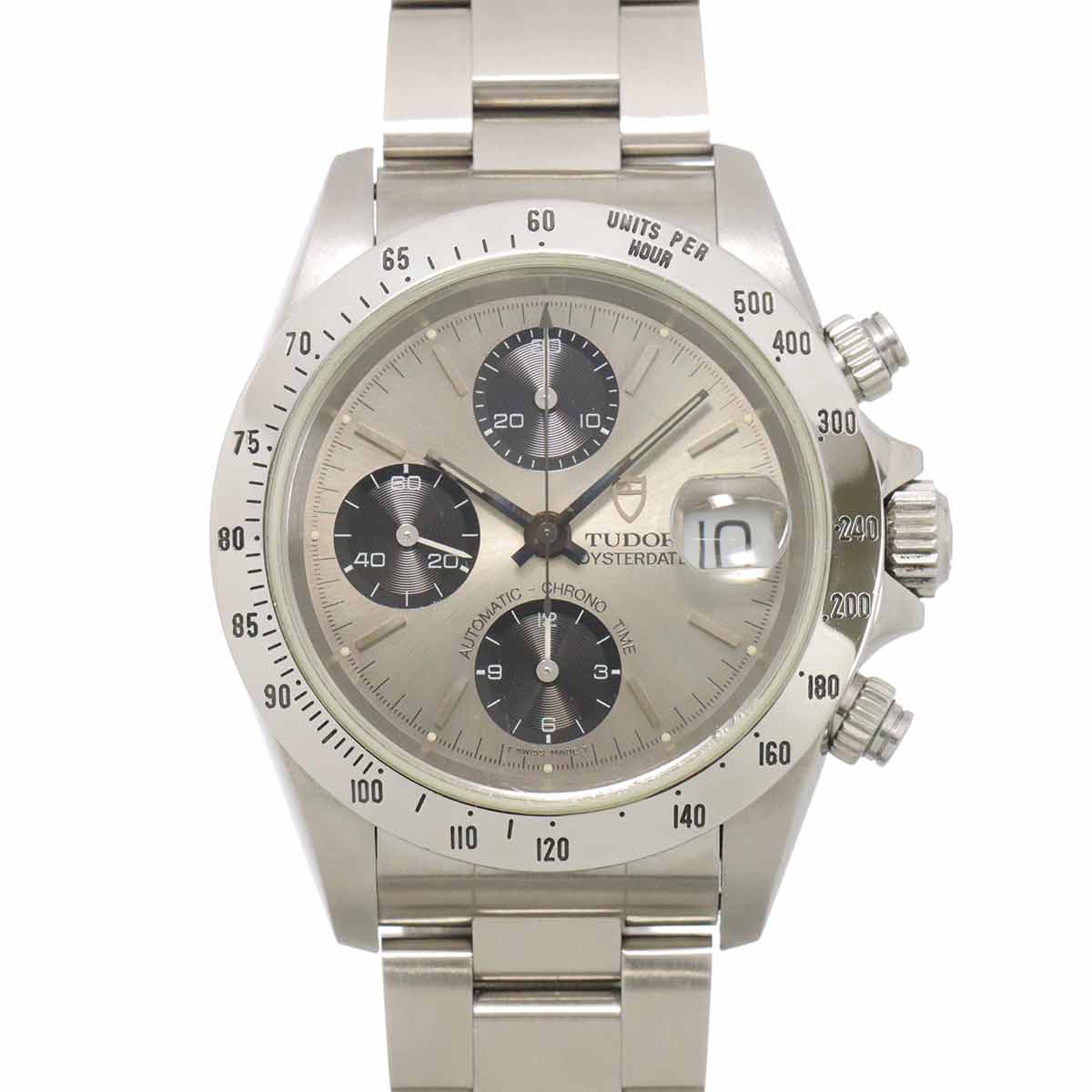 Chrono Time 79280 Date Automatic Silver Dial Mens Watch