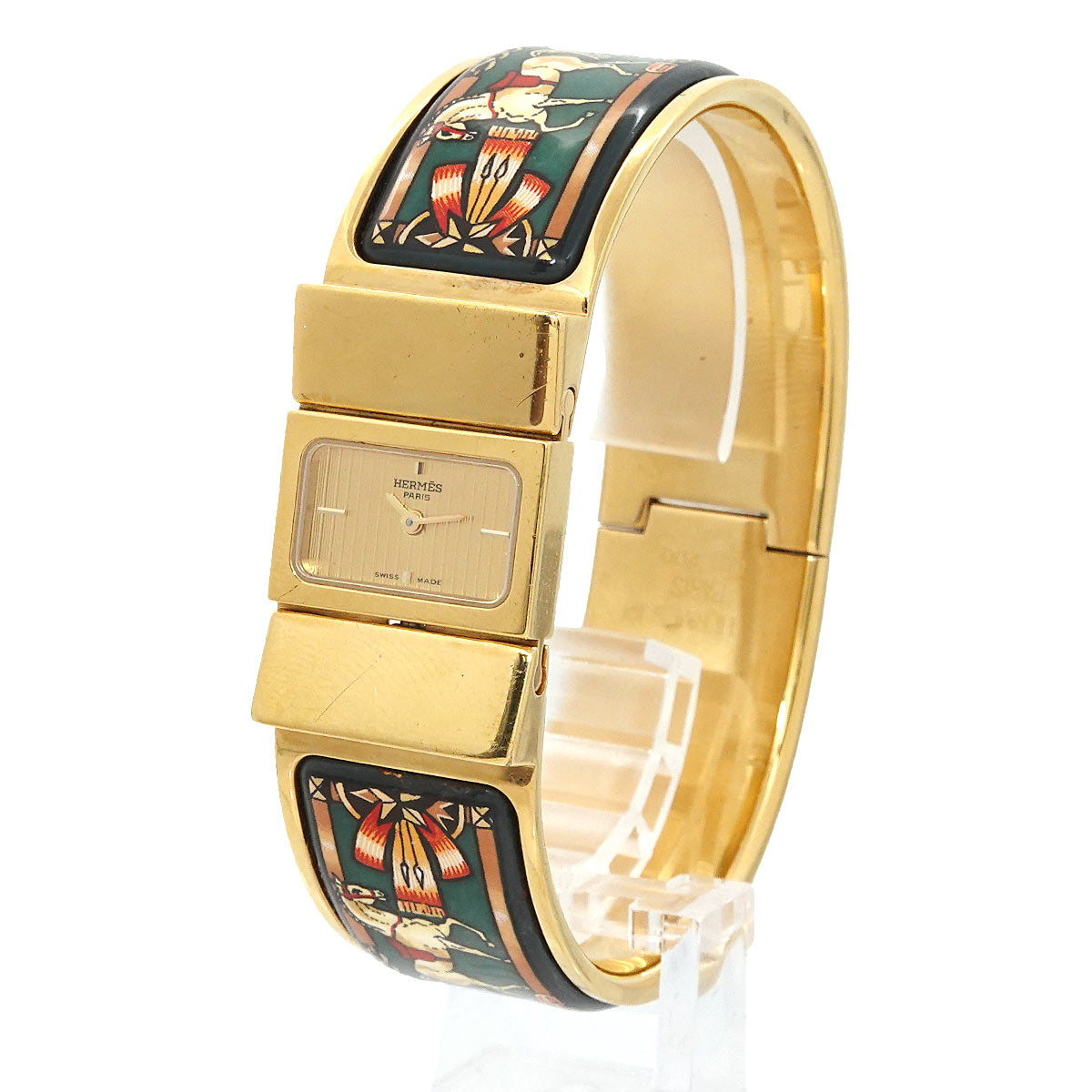 Loquet LO1.201 Quartz Gold Dial Ladies Bngle Watch