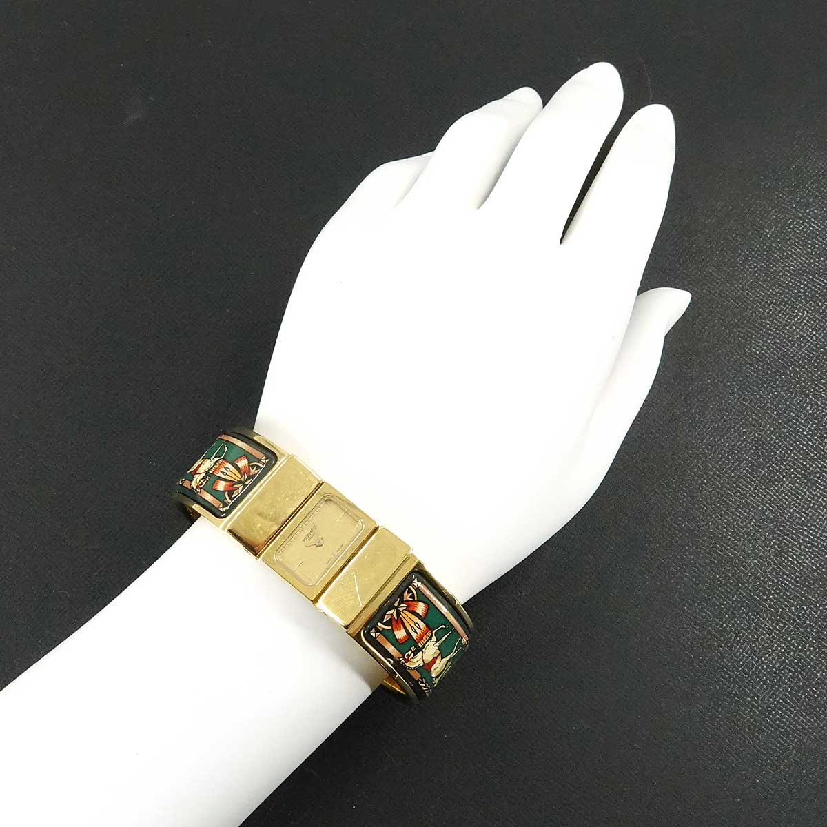 Loquet LO1.201 Quartz Gold Dial Ladies Bngle Watch