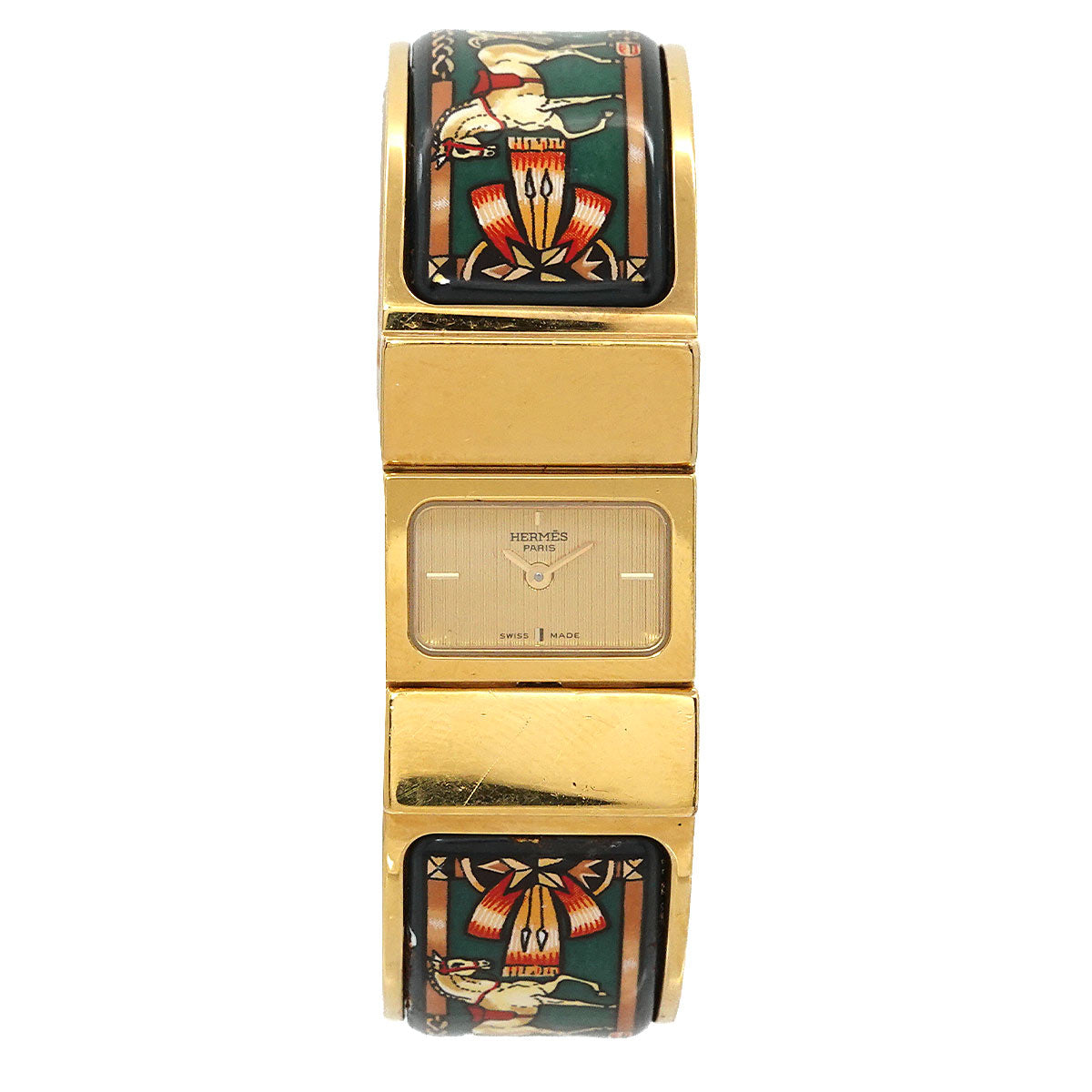 Loquet LO1.201 Quartz Gold Dial Ladies Bngle Watch