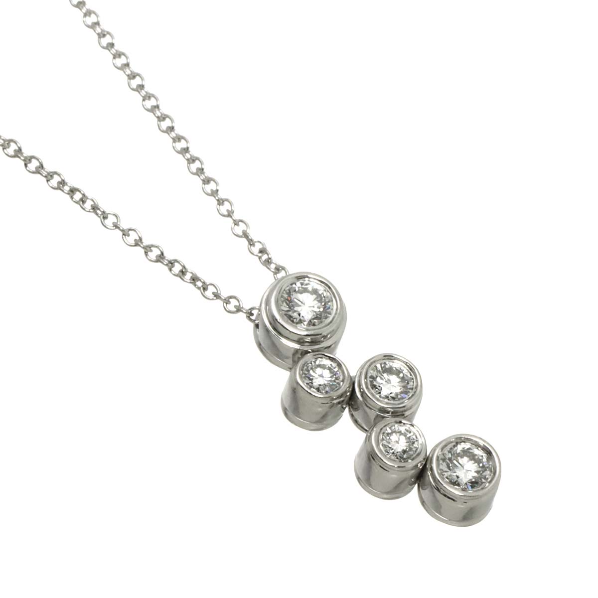 Bubble Diamond Necklace Platinum