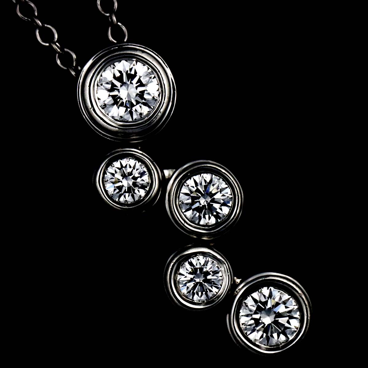 Bubble Diamond Necklace Platinum