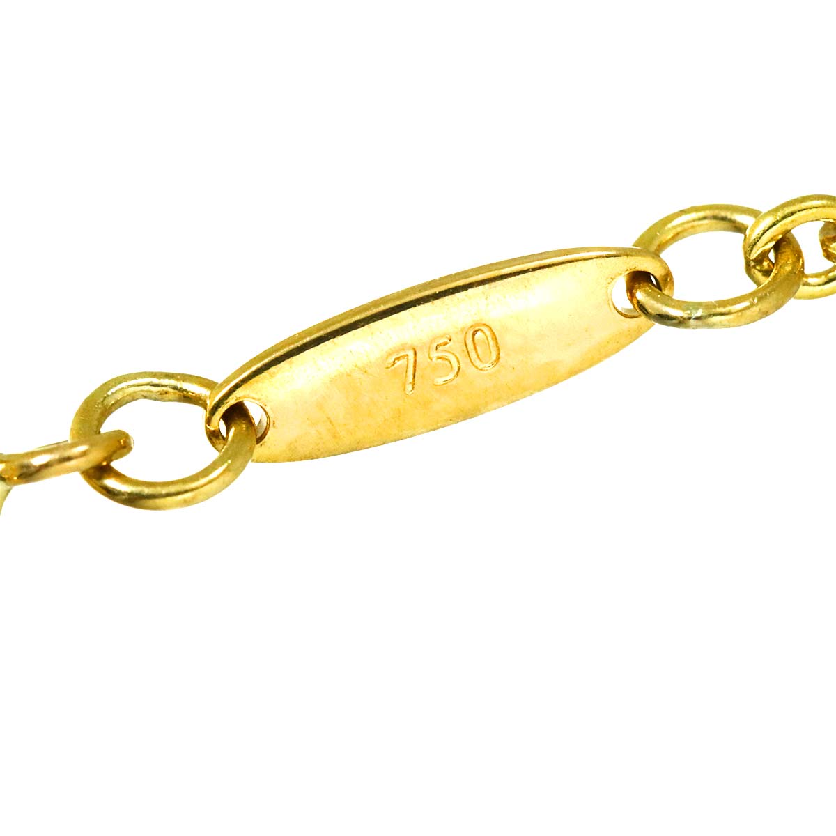 Open Heart Freshwater cultured pearl Necklace 18K YG 750