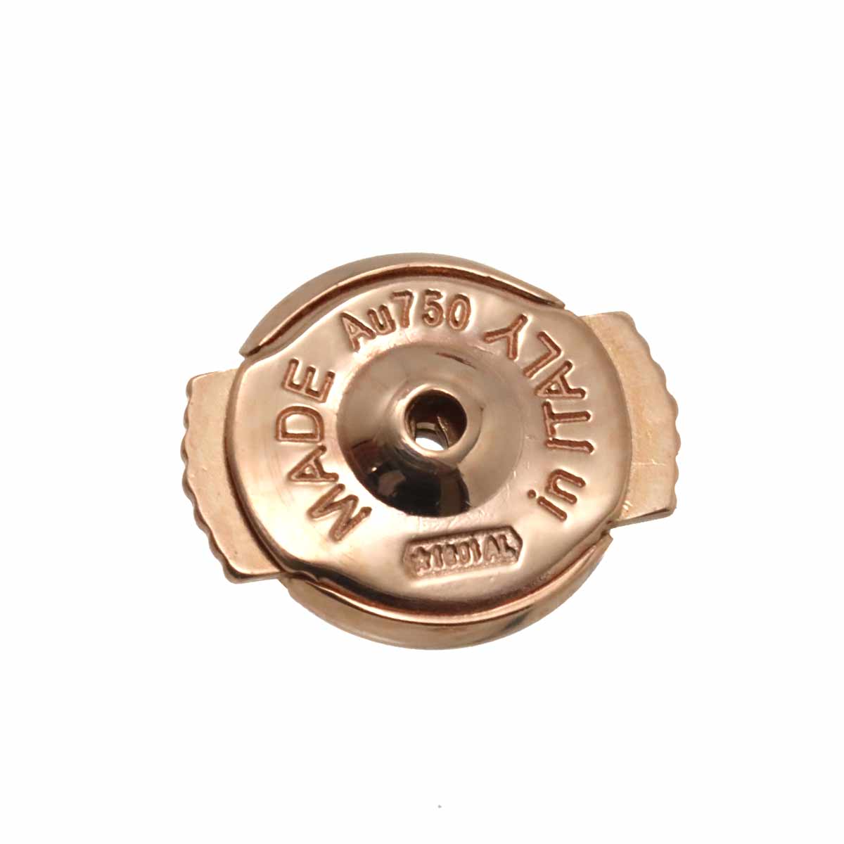 Moonstone Diamond Earrings Pierced 18K Pink Gold 750