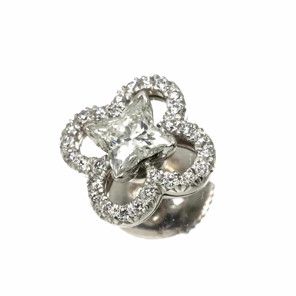 Diamond Earring Pierced 18K WG 750 One Piece only