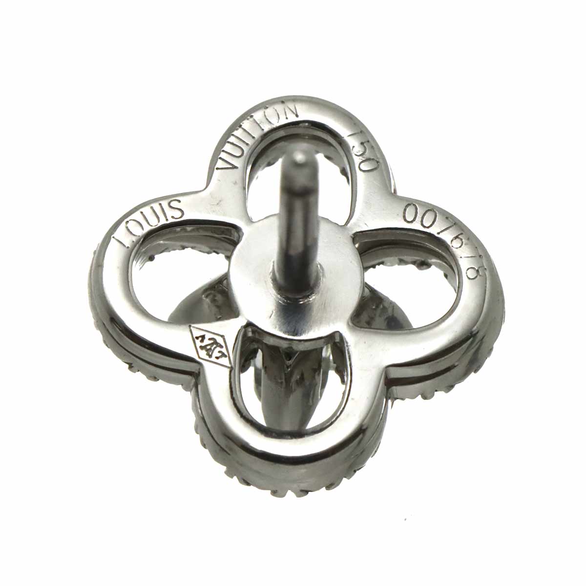 Diamond Earring Pierced 18K WG 750 One Piece only