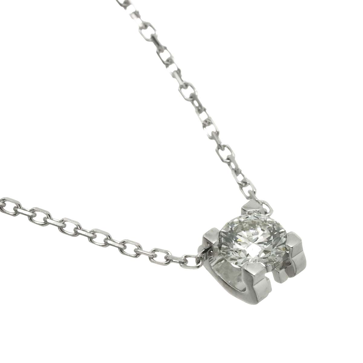 C De Diamond 0.27ct H/VVS1/3EX Necklace 18K WG 750