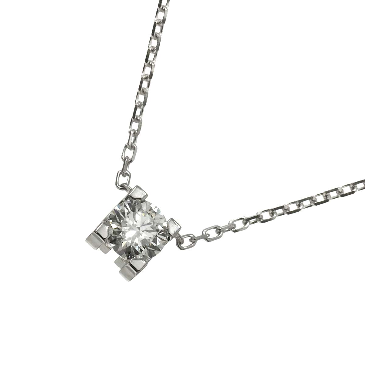C De Diamond 0.27ct H/VVS1/3EX Necklace 18K WG 750