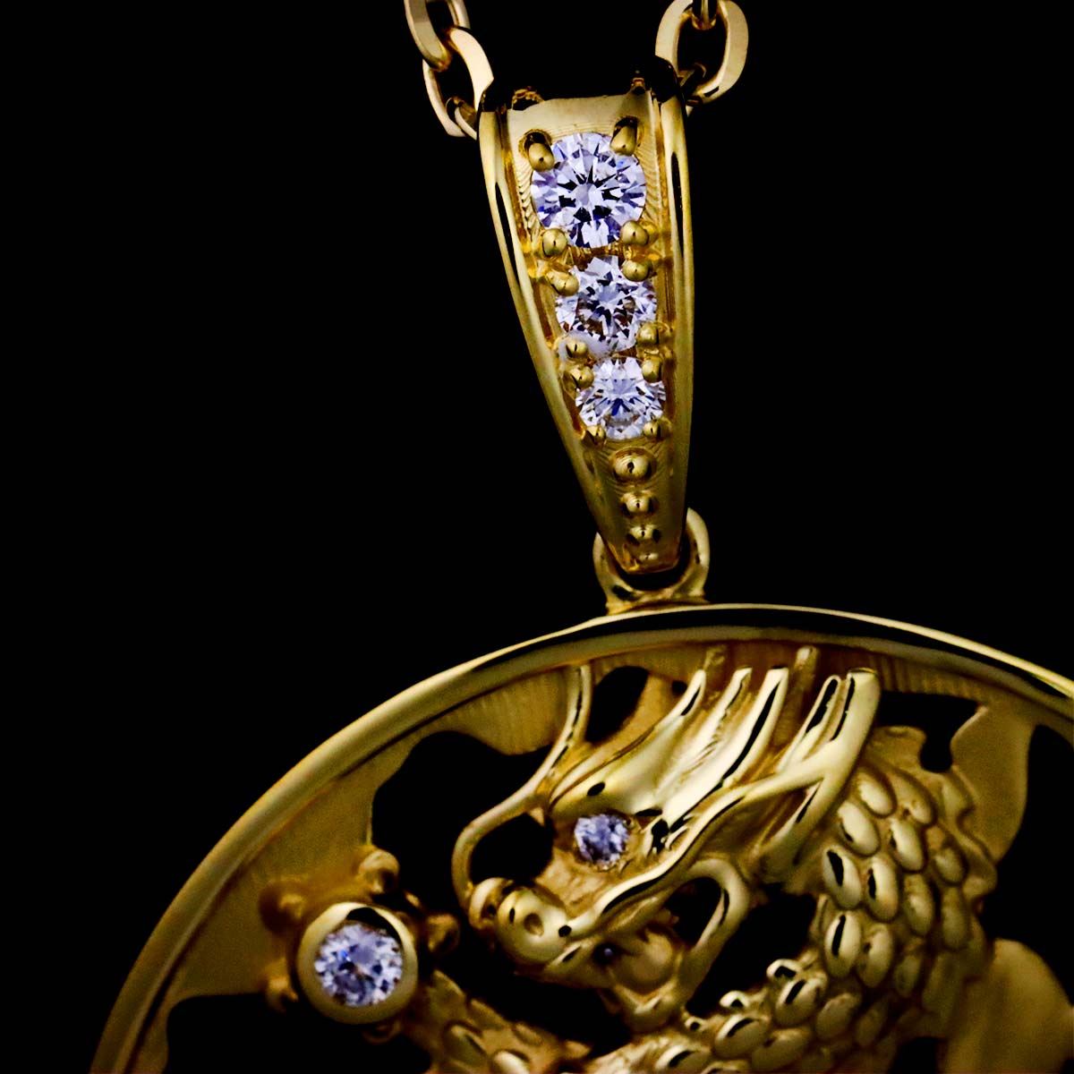 Diamond 0.18ct Necklace 18K YG Yellow Gold 750