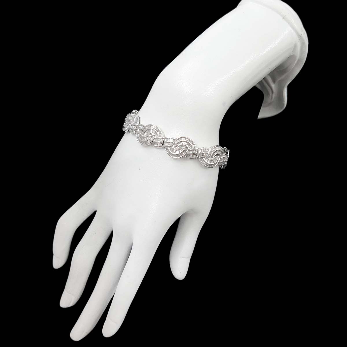 Diamond 7.00ct Bracelet 18K K18 WG White Gold 750