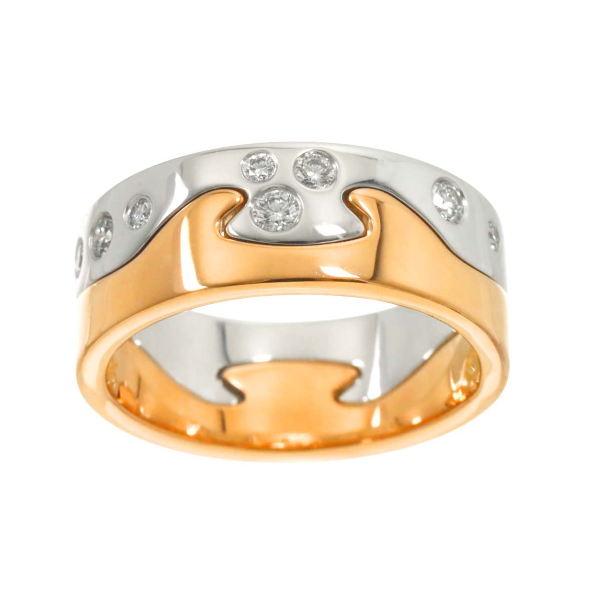 Fusion Diamond Ring 18K WG PG 750 size49 4.75-5(US)