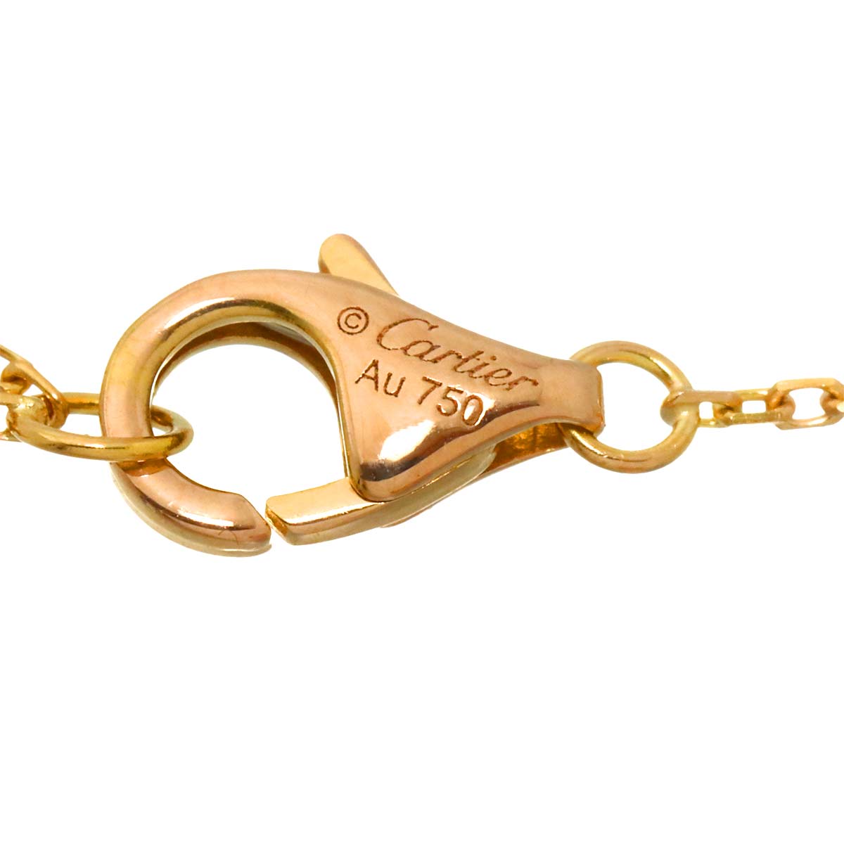 C De Diamond 0.53ct H/VS2/3EX Necklace 18K Pink Gold 750