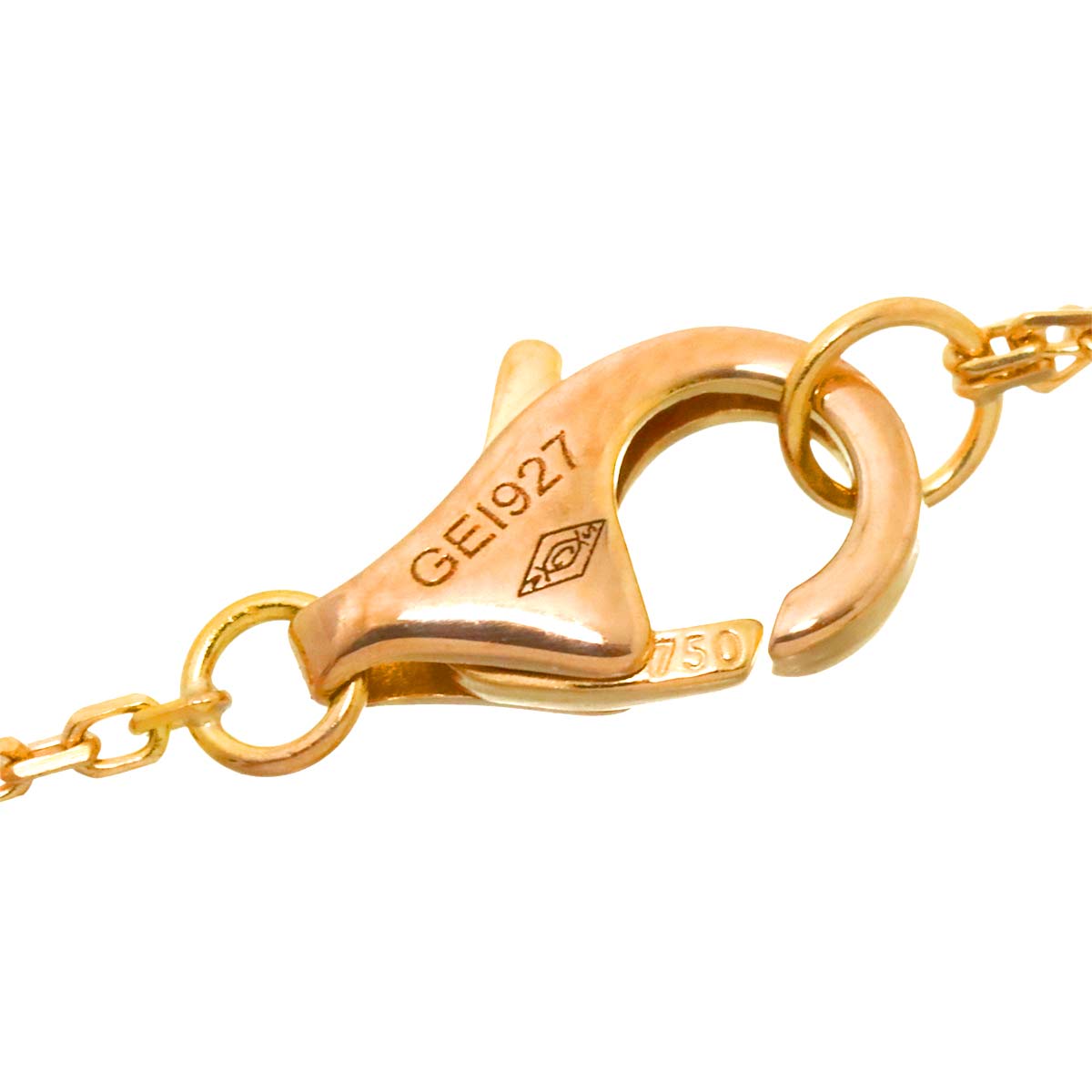 C De Diamond 0.53ct H/VS2/3EX Necklace 18K Pink Gold 750