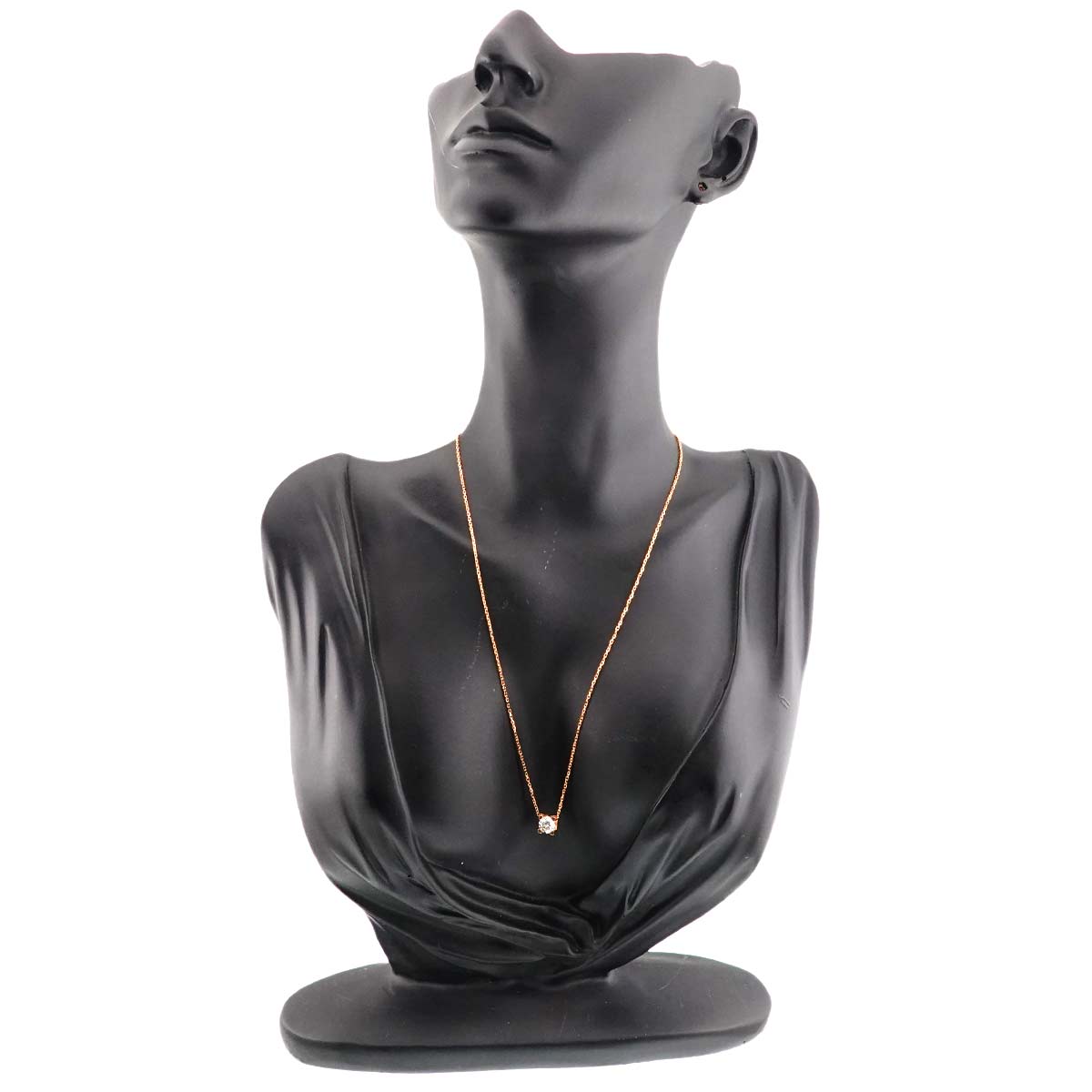 C De Diamond 0.53ct H/VS2/3EX Necklace 18K Pink Gold 750