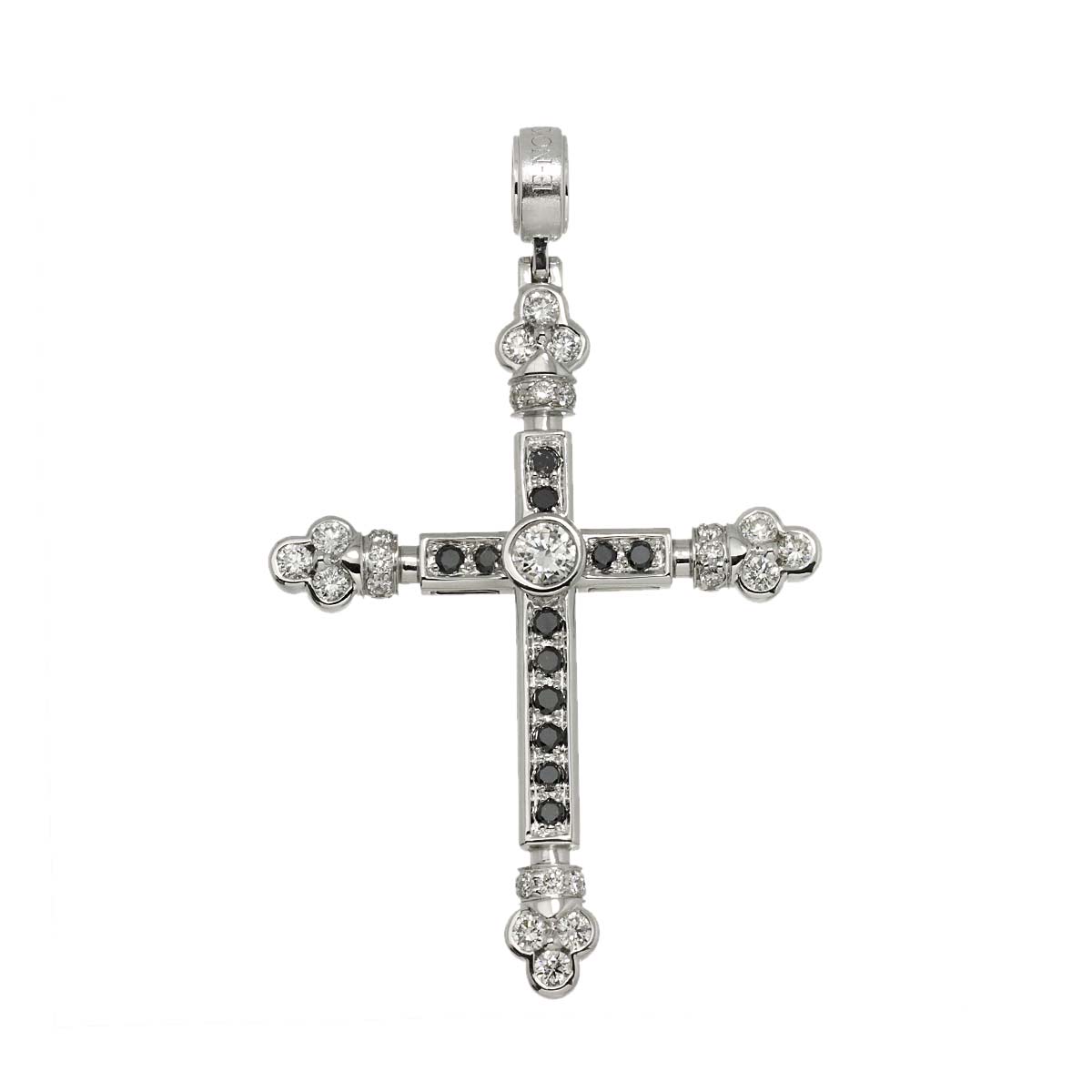 Diamond 0.21ct/0.78ct BlackDiamond 0.27ct Pendant Top 18K WG 750