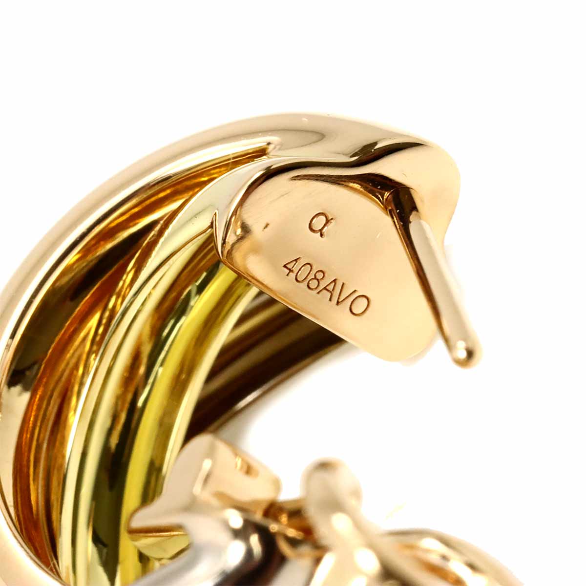 Trinity Earrings Pierced 18K YG WG PG 750