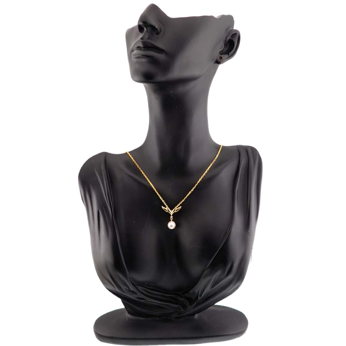 Akoya Pearl 7.7mm Diamond Necklace 18K YG 750