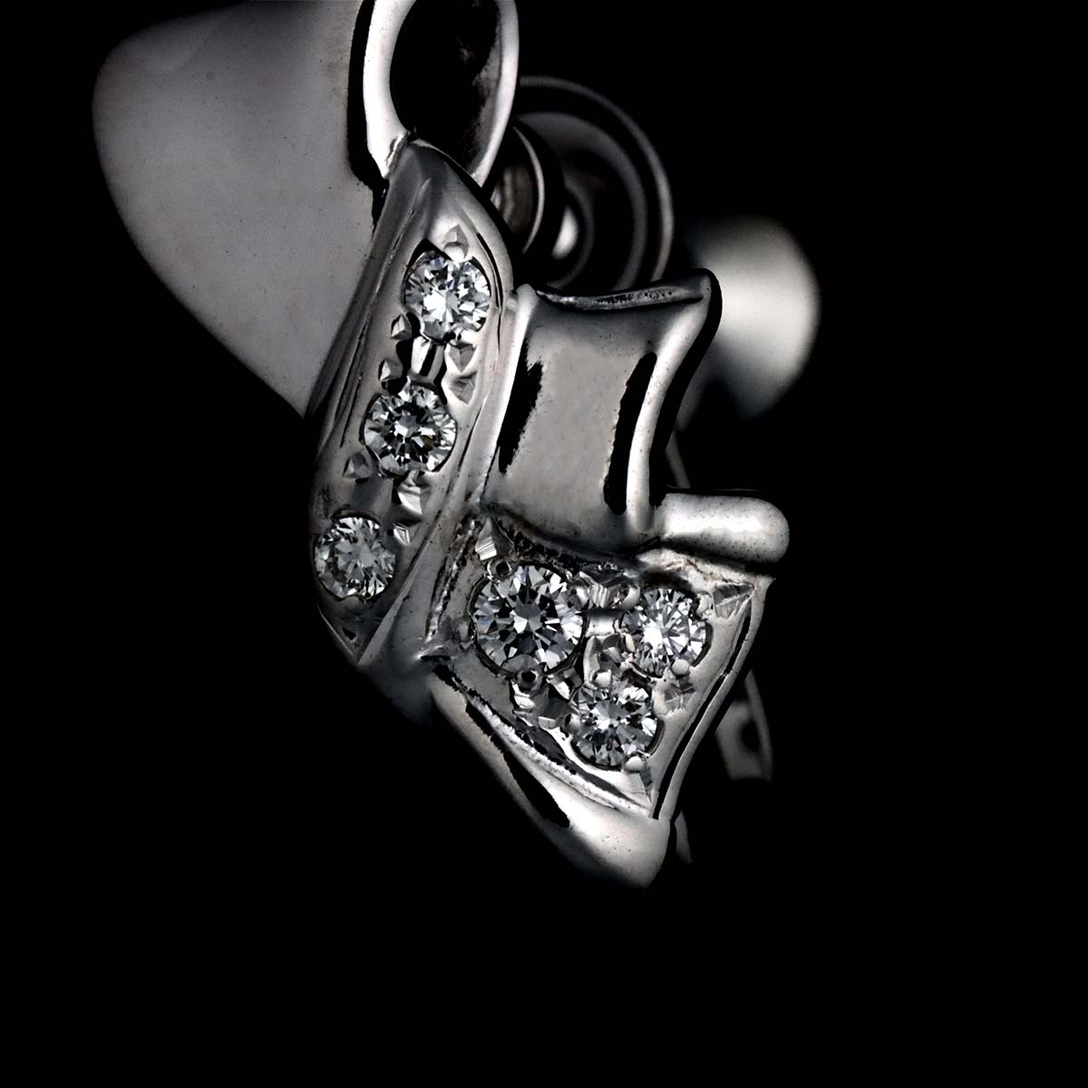 Diamond 0.07ct/0.07ct Earrings 18K White Gold 750