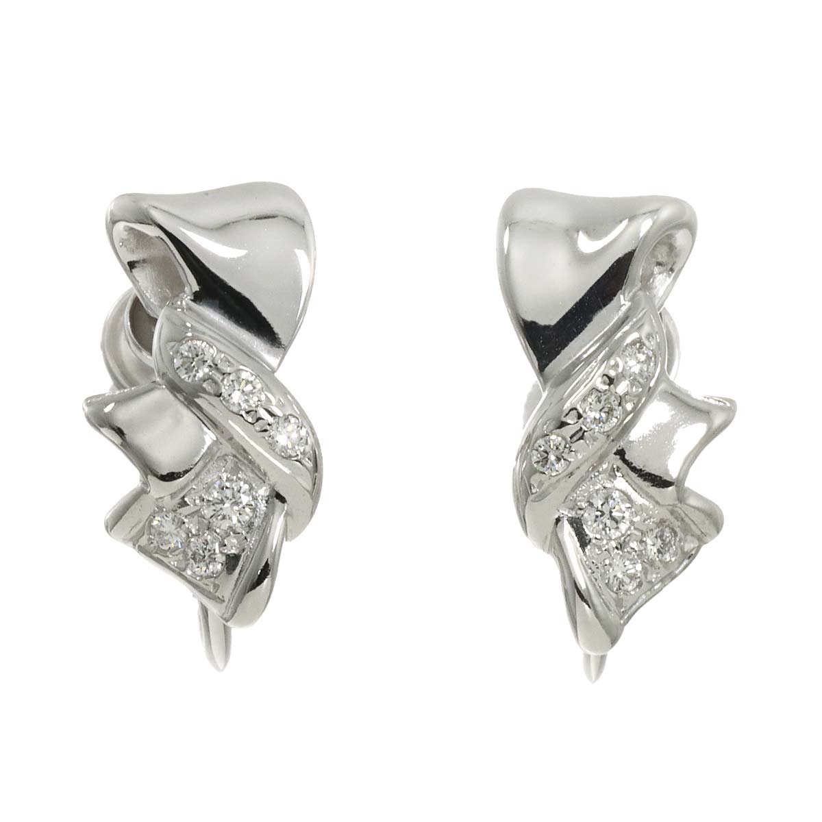 Diamond 0.07ct/0.07ct Earrings 18K White Gold 750